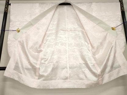 平和屋着物●小振袖・長襦袢(無双仕立て)セット　花尽くし　金彩　洗える着物　AABG6925ck