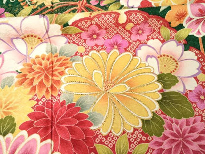 平和屋着物●豪華振袖　刺繍　雪輪花文　暈し染め　金彩　銀通し地　ロング丈　正絹　逸品　AABG6926ck