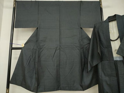 平和屋着物●男性　本場大島紬　アンサンブル　亀甲絣　正絹　逸品　AABG6927ck
