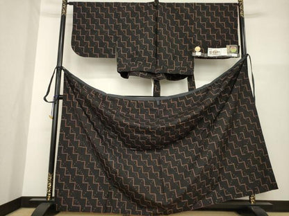 平和屋着物●本場琉球絣　二部式　バンジョウ　証紙付き　正絹　逸品　AABG6928ck