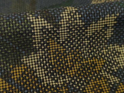 平和屋着物●本場大島紬　一元絣　草花文　正絹　逸品　AABG6932ck