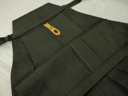 平和屋着物●男性　馬乗り袴　縞　三越扱い　正絹　逸品　AABG6934ck