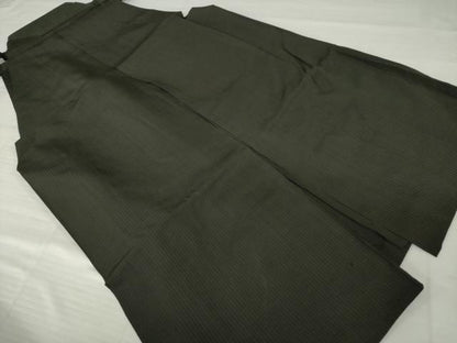 平和屋着物●男性　馬乗り袴　縞　三越扱い　正絹　逸品　AABG6934ck