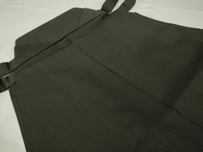 平和屋着物●男性　馬乗り袴　縞　三越扱い　正絹　逸品　AABG6934ck