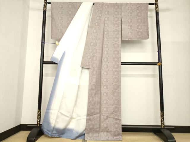 平和屋着物●都喜ヱ門 本場大島紬 カタス9マルキ 華紋の煌き 大久保ヤエ子作 証紙付き 藤絹織物謹製 正絹 逸品 未使用 AABG6937ck