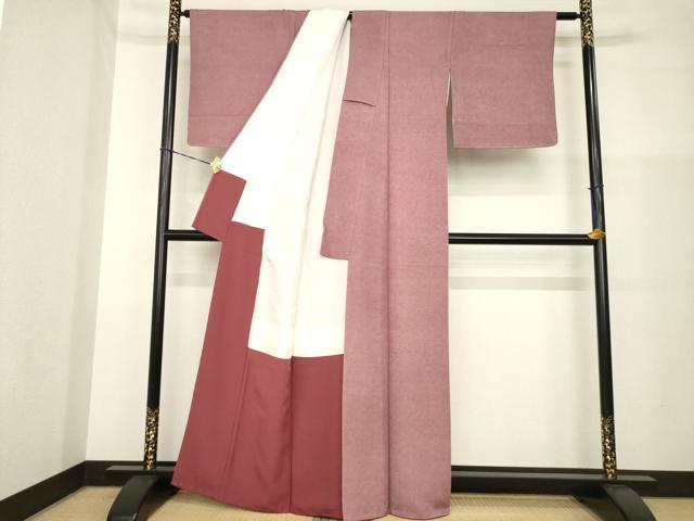 平和屋着物●江戸小紋　内田秀一　鮫小紋柄　正絹　逸品　AABG6938ck