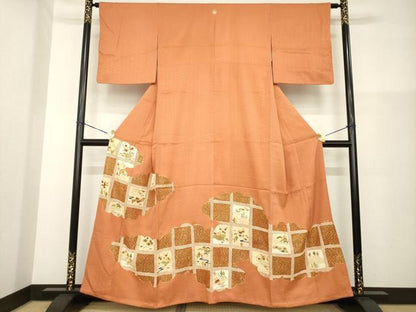 平和屋着物●創業460年・千總　色留袖　友禅　駒刺繍　雲取り風景文　金彩　西武百貨店扱い　正絹　逸品　AABG6942ck