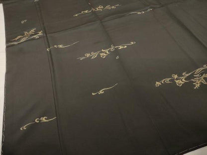 平和屋着物●上質な小紋　花鳥文　金彩　正絹　逸品　AABG6943ck