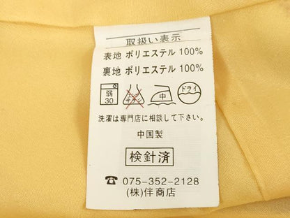 平和屋着物●小振袖　二尺袖　雪輪花文　金彩　洗える着物　AABG6945ck