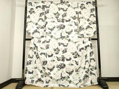 平和屋着物●小振袖　二尺袖　桜尽くし　金彩　洗える着物　AABG6946ck