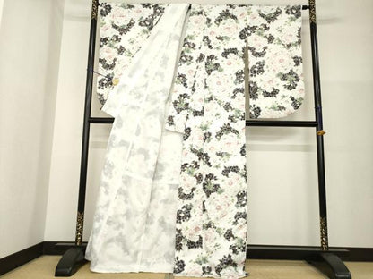 平和屋着物●小振袖　二尺袖　桜尽くし　金彩　洗える着物　AABG6946ck