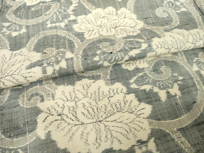平和屋着物●上質な紬　花唐草文　正絹　逸品　AABG6956ck
