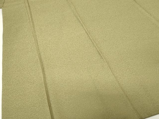 平和屋着物●上質な色無地　油色　正絹　逸品　AABG6958ck