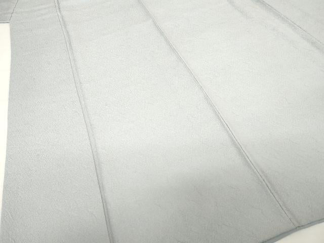 平和屋着物●上質な色無地　素鼠色　正絹　逸品　AABG6960ck