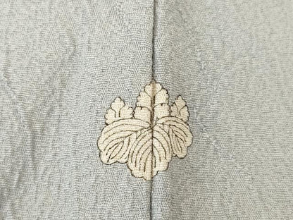 平和屋着物●上質な色無地　素鼠色　正絹　逸品　AABG6960ck