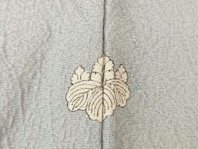 平和屋着物●上質な色無地　素鼠色　正絹　逸品　AABG6960ck