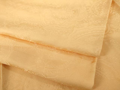 平和屋着物●上質な色無地　鏡裏花地紋　杏色　正絹　逸品　未使用　AABG6961ck