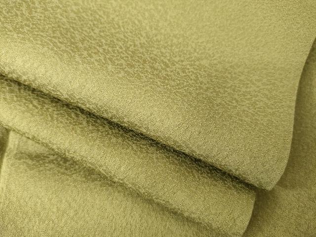 平和屋着物●上質な色無地　国防色　正絹　逸品　AABG6965ck