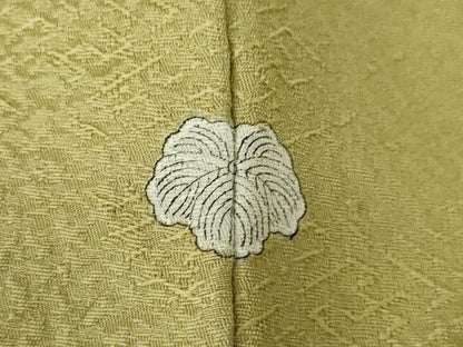 平和屋着物▽上質な色無地 単衣 国防色 正絹 逸品 AABG6967ck