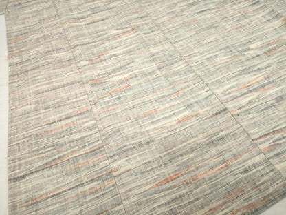 平和屋着物▽上質な紬　単衣　霞文　正絹　逸品　AABG6969ck