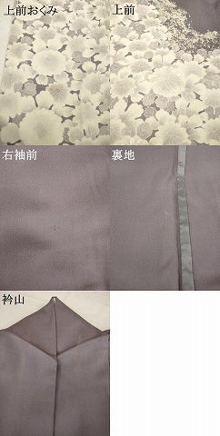 平和屋着物▽訪問着 単衣 刺繍 花尽くし 正絹 逸品 AABG6978ck