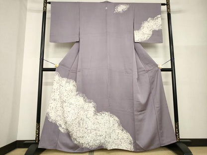 平和屋着物▽訪問着 単衣 刺繍 花尽くし 正絹 逸品 AABG6978ck