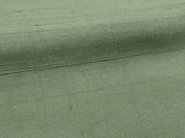 平和屋着物▽上質な紬 単衣 色無地 柳煤竹色 正絹 逸品 AABG6982ck
