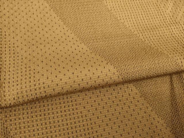 平和屋着物▽本塩沢 単衣 110亀甲 斜縞 正絹 逸品 AABG6985ck