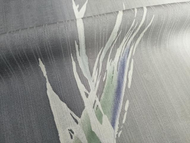 平和屋着物▽上質な小紋 単衣 幾何学間道 暈し染め 正絹 逸品 AABG6988ck