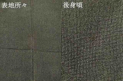 平和屋着物▽江戸小紋 単衣 角通し 黒地 正絹 逸品 AABG6989ck