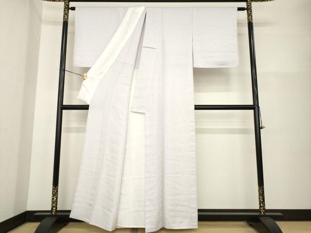 平和屋着物▽上質な小紋 単衣 京友禅 銀河の夜明け 丹後ちりめん 反端付き 正絹 逸品 AABG6991ck