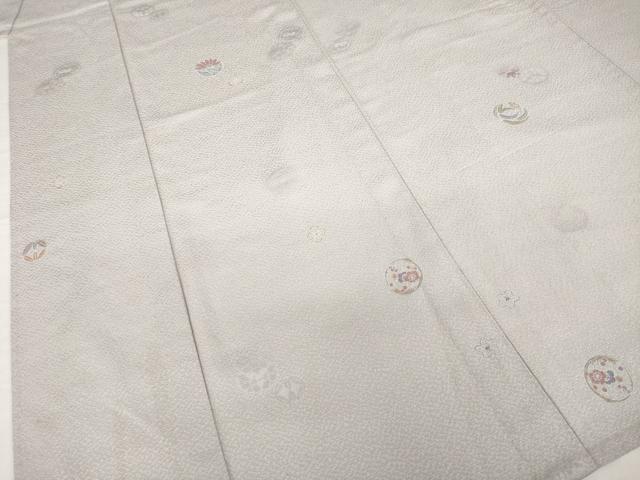平和屋着物▽友禅作家の巨匠　浅井青仁　小紋　単衣　花丸文　正絹　逸品　AABG6993ck