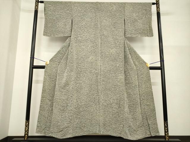 平和屋着物▽上質な小紋　単衣　敷松葉　正絹　逸品　AABG6995ck
