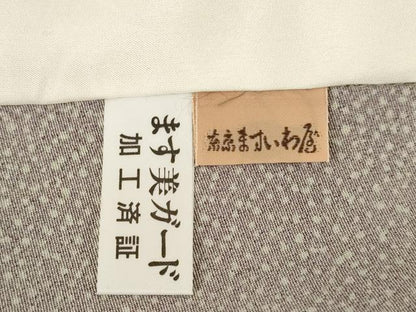 平和屋着物▽上質な小紋 単衣 南天文 金彩 ますいわ屋扱い 正絹 逸品 AABG7000ck
