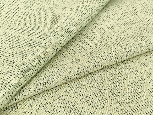 平和屋着物▽上質な紬　単衣　麻の葉文様　正絹　逸品　AABG7002jh