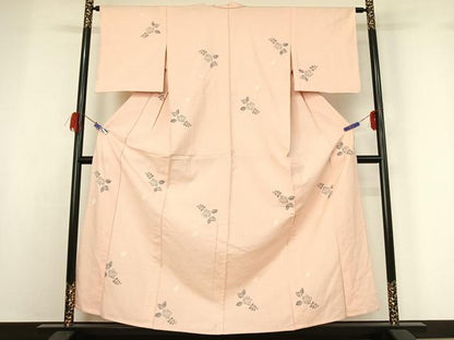 平和屋着物▽上質な紬 単衣 辻が花 正絹 逸品 AABG7005jh