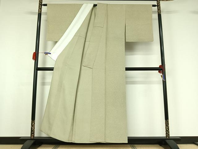 平和屋着物▽上質な小紋 単衣 霞文 正絹 逸品 AABG7016jh