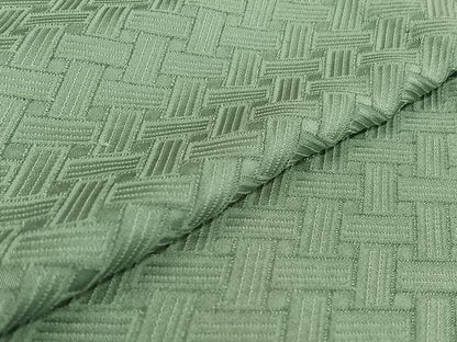 平和屋着物▽上質な色無地 単衣 網代地紋 青竹色 正絹 逸品 AABG7023jh