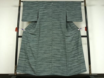 平和屋着物▽上質な小紋 単衣 霞文 正絹 逸品 AABG7024jh
