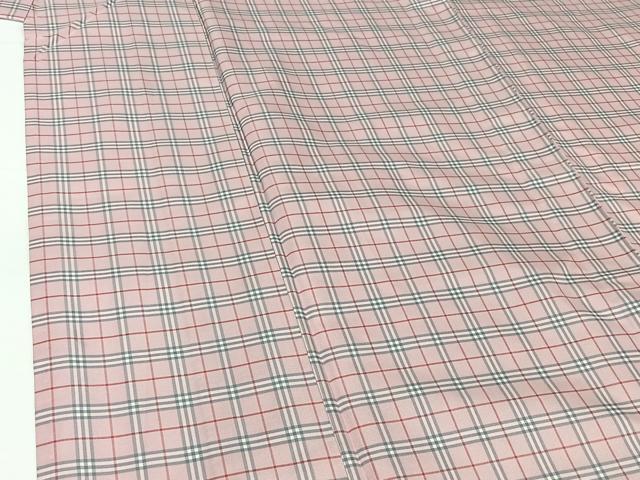 平和屋着物▽本場縞大島紬 単衣 薩摩草木染 格子 正絹 逸品 AABG7026jh