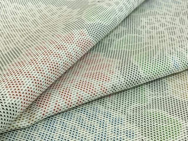 平和屋着物▽上質な紬 単衣 草花文 正絹 逸品 AABG7027jh