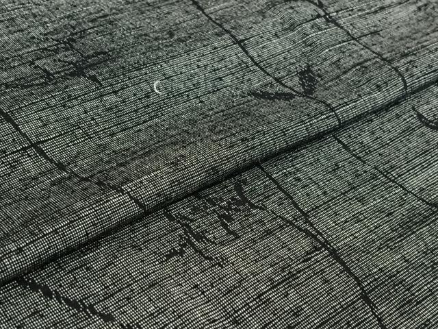 平和屋着物▽上質な紬 単衣 唐草文 正絹 逸品 AABG7031jh