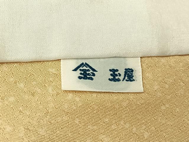 平和屋着物▽訪問着 単衣 駒刺繍 雪輪花文 金彩 正絹 逸品 AABG7036jh
