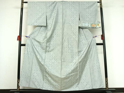 平和屋着物▽本場大島紬 単衣 七宝文 証紙付き 正絹 逸品 AABG7040jh