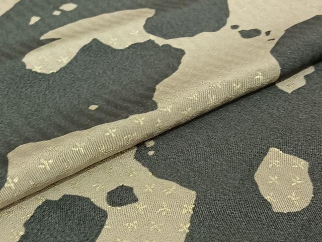 平和屋着物▽上質な小紋 単衣 霞文 金彩 正絹 逸品 AABG7047jh