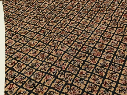 平和屋着物▽上質な小紋 単衣 型染め 飾花文 鬼しぼ縮緬 正絹 逸品 AABG7057jh