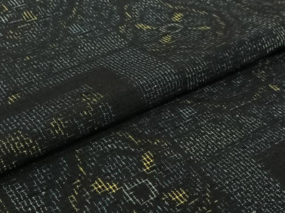 平和屋着物▽上質な紬 単衣 正倉院花文 正絹 逸品 AABG7068jh