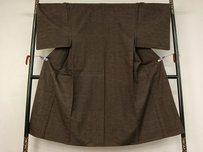 平和屋着物▽男性 紬 単衣 霞文 正絹 逸品 AABG7072jh
