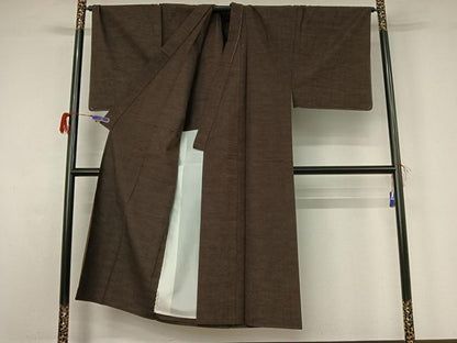 平和屋着物▽男性 紬 単衣 霞文 正絹 逸品 AABG7072jh