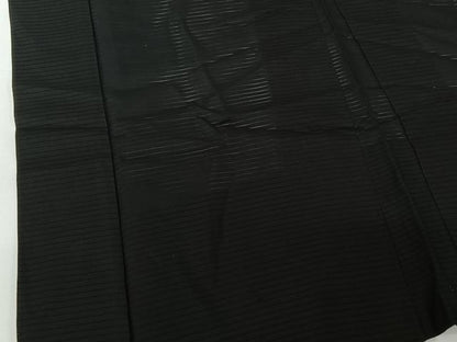 平和屋着物▽男性　羽織　黒紋付　暗黒色　正絹　逸品　AABG7080jh
